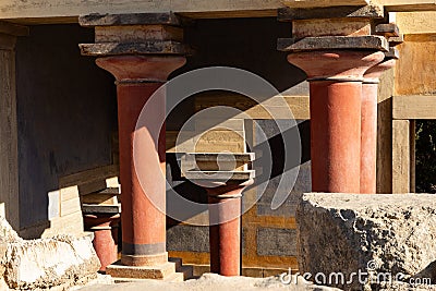 North Lustral Basin at the Palace of Knossos Editorial Stock Photo