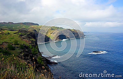 North Maui Coastline looking West Stock Photo