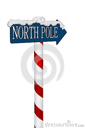 North Pole Sign Stock Photo