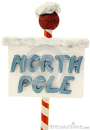 North Pole Sign Stock Photo