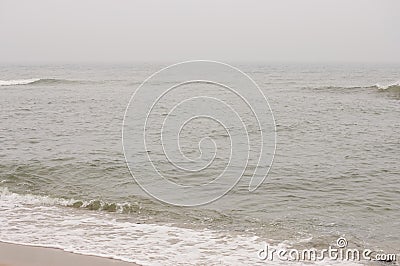 North sea coast on a rainy autumn day Stock Photo