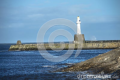 Aberdeen lighthouse. Scotland. Stock Photo