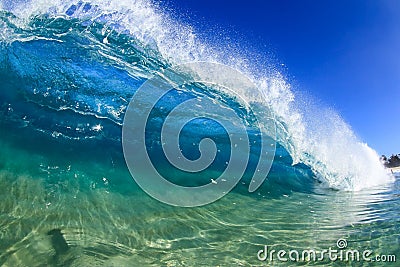 North shore shorebreak Stock Photo