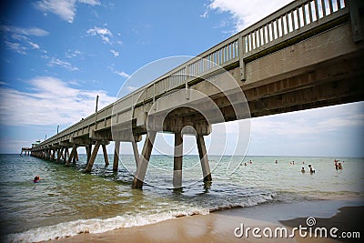 North Side of Deerfield Beach Pier Editorial Stock Photo