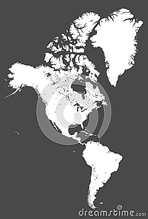 North and South America high detailed vector map Vector Illustration