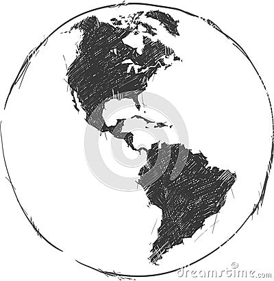 North and South America map background vector Vector Illustration