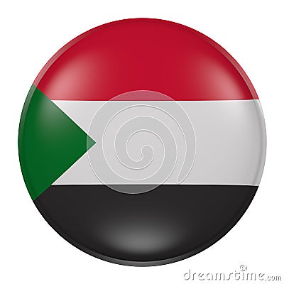 North Sudan button on white background Stock Photo