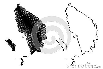 North Sumatra map vector Vector Illustration