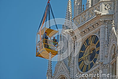 North tower of damaged cathedral in the earthquake that hit Zagreb Editorial Stock Photo