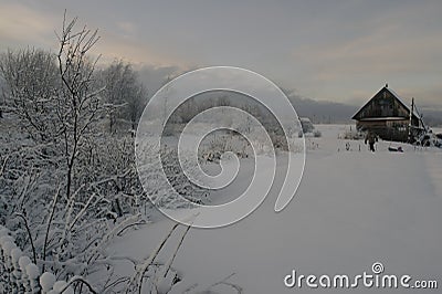 North village in Russia. Stock Photo