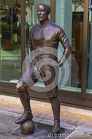 Walter Tull Statue in Northampton Editorial Stock Photo