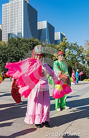 Northeast China Square Dance Editorial Stock Photo