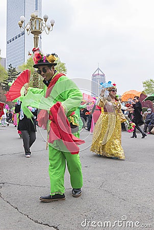 Northeast China Square Dance Editorial Stock Photo