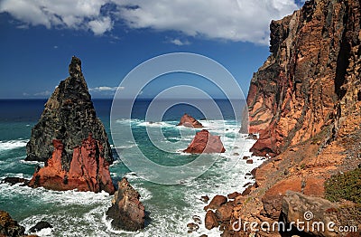 Northern coastline of Ponta de Sao Lourenco at Madeira, Portugal 03 Stock Photo