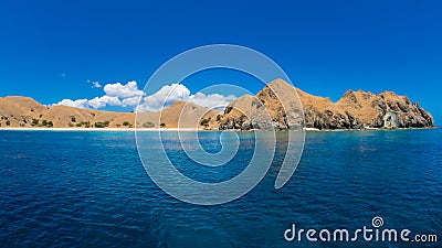 Desert Island in Komodo National Park Stock Photo