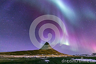 Northern Light Aurora Iceland Stock Photo