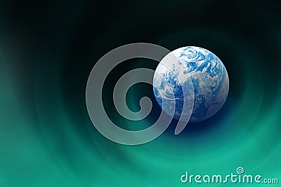 Northern Light illuminated effect and beautiful mother earth. Stock Photo