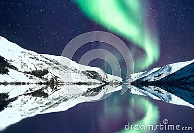 Northern Lights aka Aurora Borealis Stock Photo