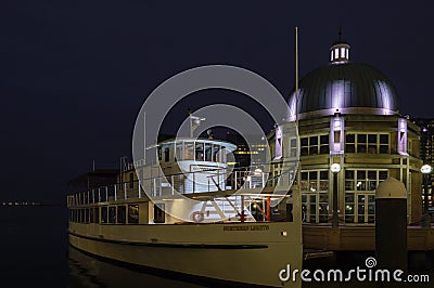 Northern Lights yacht Boston early morning Editorial Stock Photo