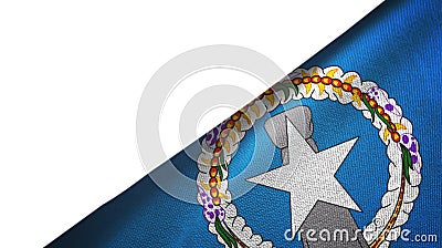 Northern Mariana Islands flag right side with blank copy space Stock Photo