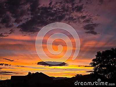 Northern Nevada sunset Stock Photo