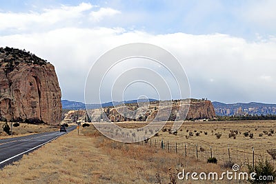 A Northern New Mexico Southwest landscape Stock Photo