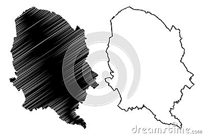 Northern Savonia Region Republic of Finland map vector illustration, scribble sketch North Savo map Vector Illustration