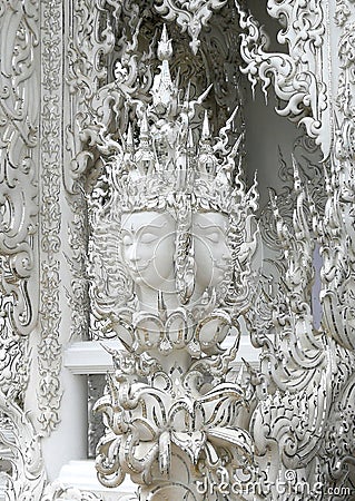 Northern Thai Buddhist Religion Architecture Thailand Chiang Mai White Temple Chalermchai Kositpipat Wat Rong Khun Structure Editorial Stock Photo