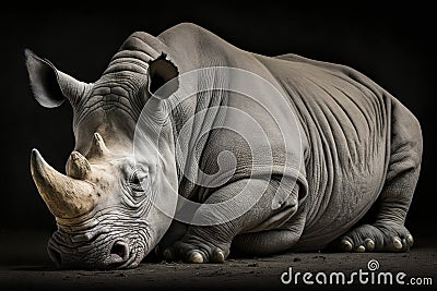 Northern white rhino Stock Photo