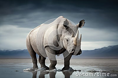 Northern white rhino Stock Photo