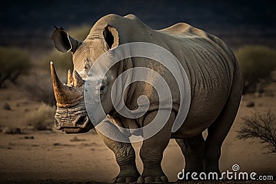 Northern white rhino Stock Photo