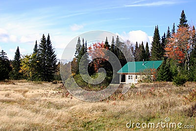 Northwoods Cabin - Maine Stock Photo