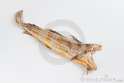 Cod stockfish isolated on white background Stock Photo