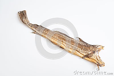 Cod stockfish isolated on white background Stock Photo