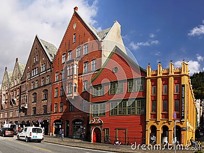 Norway Bergen Bryggen Editorial Stock Photo