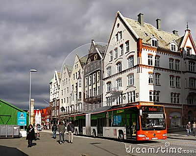 Norway Bergen Street View Editorial Stock Photo
