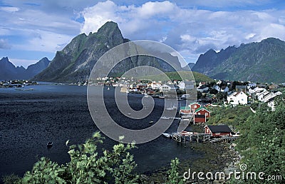 Norway fishing village Stock Photo