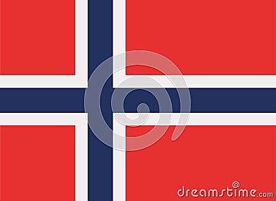 Norway flag vector Vector Illustration