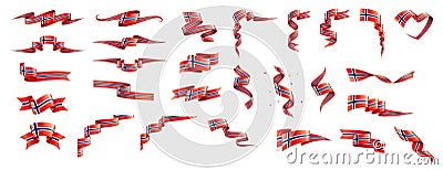 Norway flag, vector illustration on a white background Vector Illustration