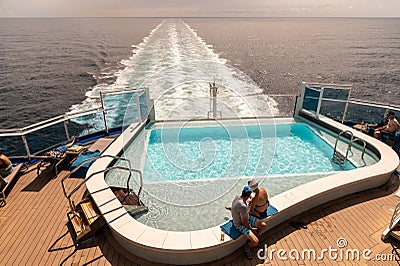 Enchanted Princess wake view pool Editorial Stock Photo