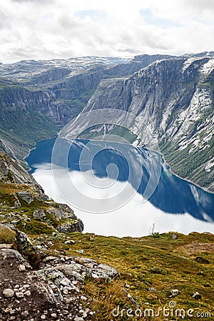 Beautiful nature, mountains and lakes of Norway. Stock Photo