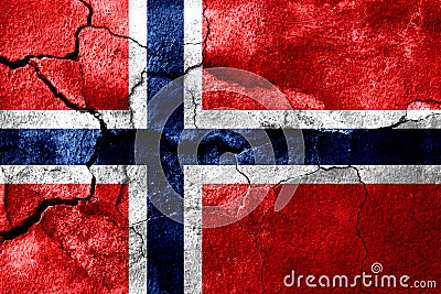 Norway rusted texture flag, rusty background. Stock Photo