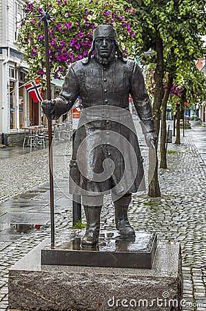 Norway, Stavanger. Monument guard Editorial Stock Photo