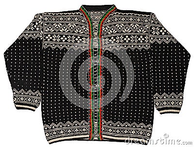 Norwegian Black Sweater Stock Photo