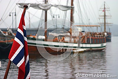Norwegian Flag Stock Photo