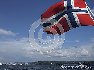 Norwegian Flag Stock Photo