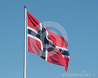 Norwegian flag Stock Photo