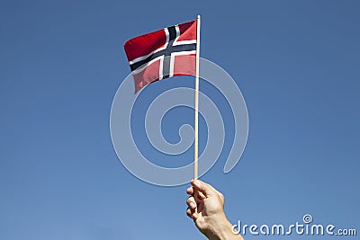 Norwegian flag. Stock Photo