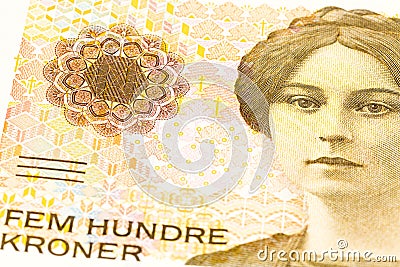 500 norwegian krone banknote obverse Stock Photo