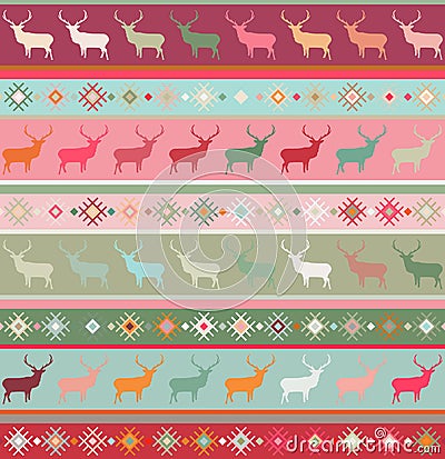 Norwegian seamless pattern. EPS 8 Vector Illustration